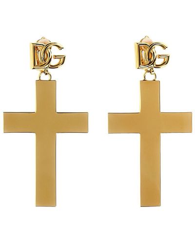 Dolce & Gabbana Cross Earrings - Metallic
