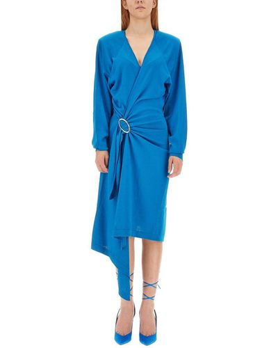The Attico Atwell Midi Dress - Blue
