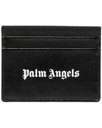 Palm Angels Leather Credit Card Case - Black