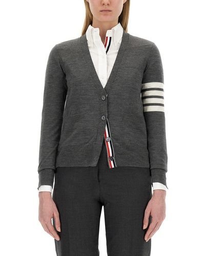 Thom Browne Relaxed Fit Cardigan - Gray