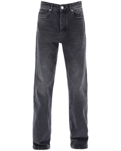 Ami Paris Loose Jeans With Straight Cut - Blue