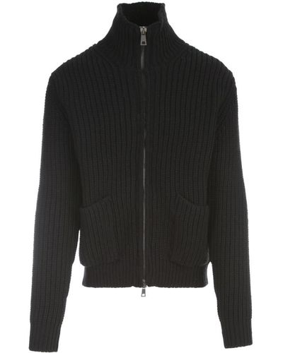 Original Vintage Style Zipped Cardigan Clothing - Black