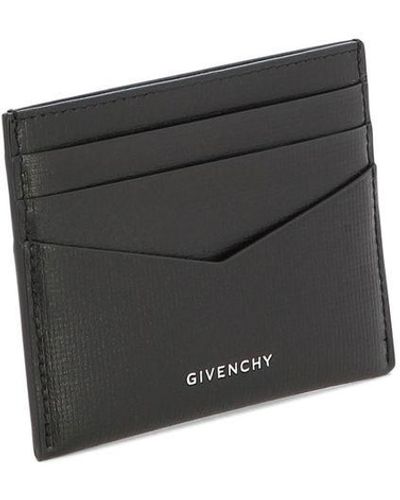 Givenchy Leather 4g Card Holder. - Black