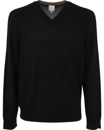 Paul Smith Mens Sweater V Neck Clothing - Black