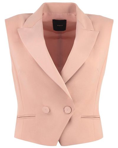 Pinko Double-breasted Waistcoat - Pink