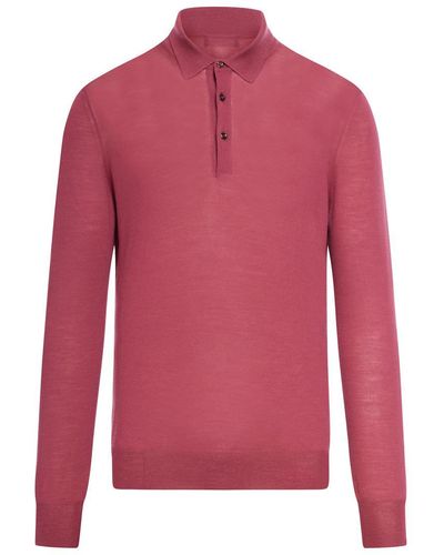 Nome Polo Neck Sweater - Red