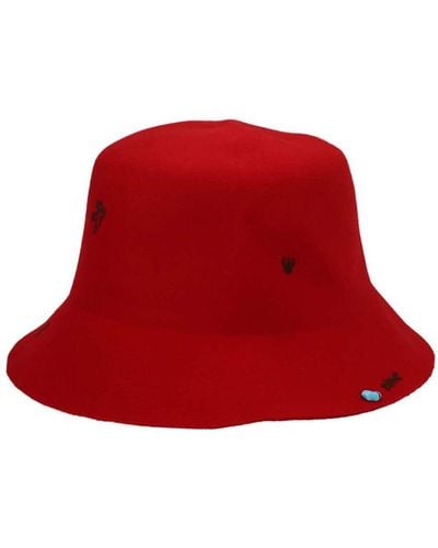 SUPERDUPER 'Freya' X Laurent Jorubini Bucket Hat - Red