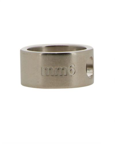 MM6 by Maison Martin Margiela Ring With Holes - Gray