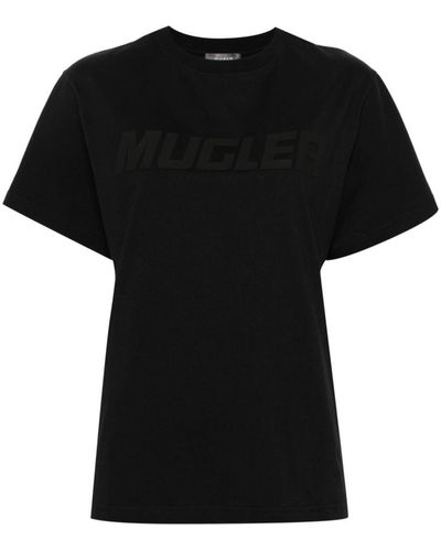 Mugler T-Shirt With Print - Black