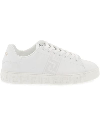 Versace Greca Leather Sneaker - White