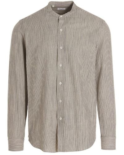 Salvatore Piccolo Striped Shirt - Grey