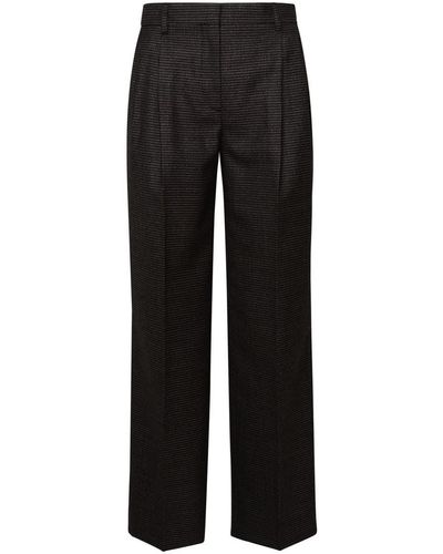 Burberry Gray Wool Gaelle Pants - Black