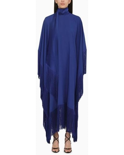 ‎Taller Marmo Electric Long Dress With Fringes - Blue