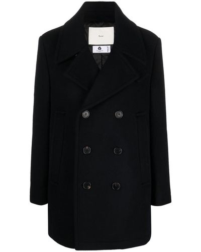 DUNST Oversized Wool Blend Coat - Black