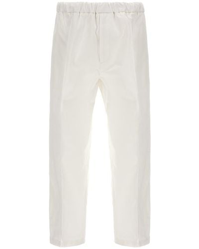 Jil Sander Gabardine Trousers Trousers - White