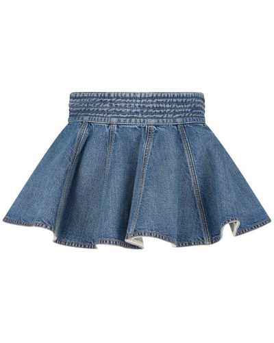 Alaïa Denim Mini Skirt - Blue