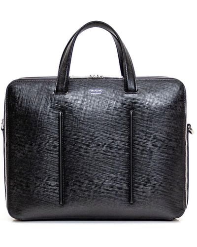 Ferragamo Business Bag With Single Compartment - Black