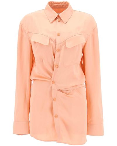Off-White c/o Virgil Abloh Atin Mini Shirt Dress - Pink