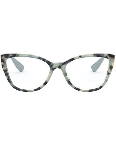 Miu Miu Mu04sv Havana-frame Acetate Optical Glasses - White