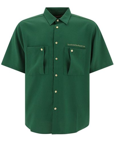 green-stockholm-surfboard-club-shirts-for-men-lyst