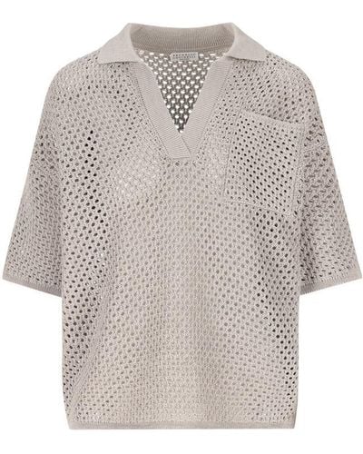 Brunello Cucinelli T-Shirt And Polo - Grey