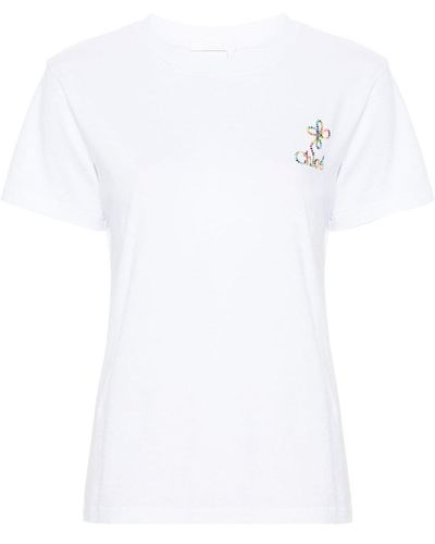 Chloé Logo Cotton T-Shirt - White