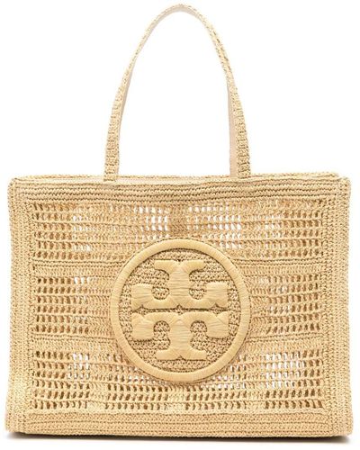 Tory Burch Handcrafted Ella Large Tote Bag - Natural