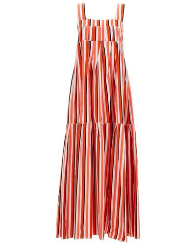 Plan C Striped Dress - Red