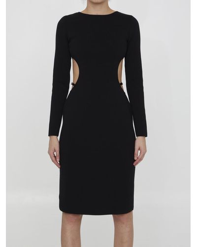 Gucci Cut-out Midi Dress - Black