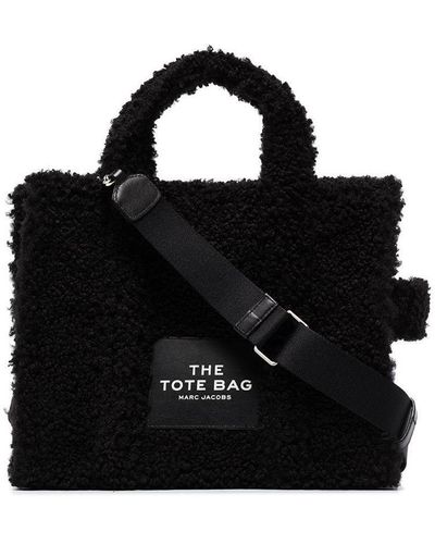Marc Jacobs The Medium Faux Teddy Tote Bag - Black
