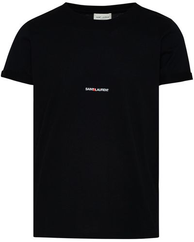 Saint Laurent Cotton T-Shirt - Black