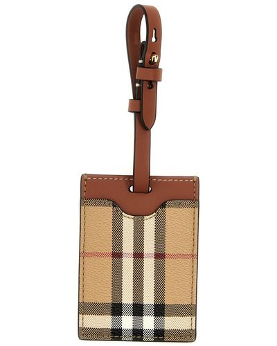 Burberry Check Suitcase Tag - Natural