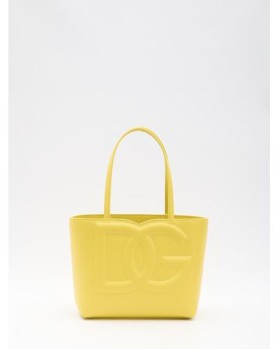 Dolce & Gabbana Dg Logo Shopping Bag - Yellow