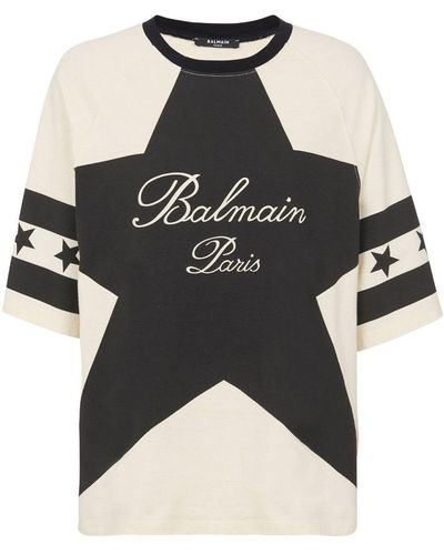 Balmain Iconic Stars T-Shirt - Black