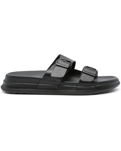 Tommy Hilfiger D Density Hilfiger Buckle Sandal Shoes - Black