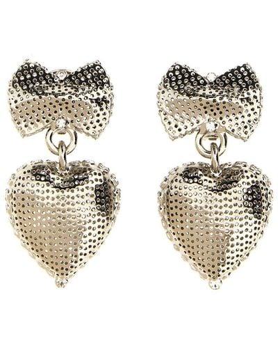 Alessandra Rich Metal Heart Jewelry - Metallic