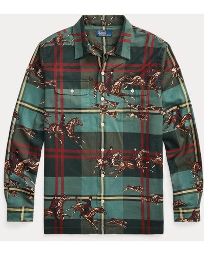 Ralph Lauren Classic Fit Equestrian Plaid Twill Shirt - Multicolour