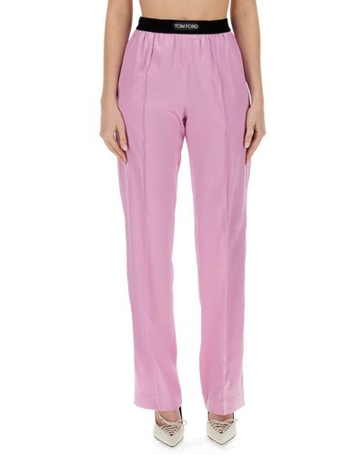 Tom Ford Pants With Logo - Pink