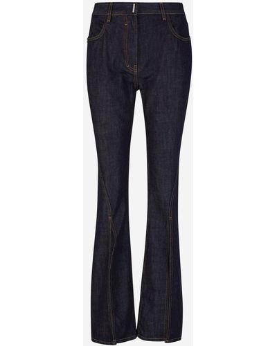 Givenchy Cotton Slits Jeans - Blue
