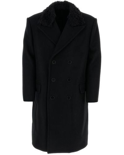 Lanvin Double Breasted Coat - Black