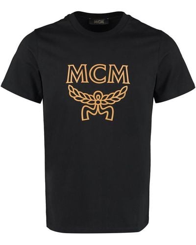 MCM Logo Cotton T-shirt - Black