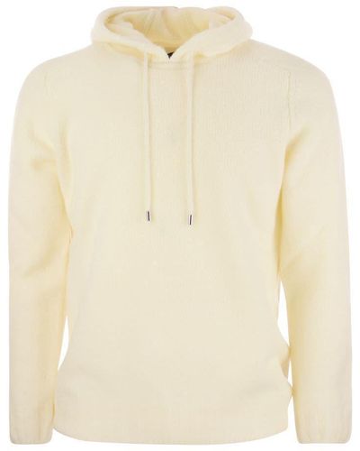 Tagliatore Wool Pullover With Hood - Natural