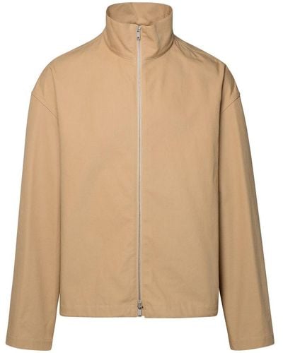 Jil Sander Cotton Zipped Jacket - Natural