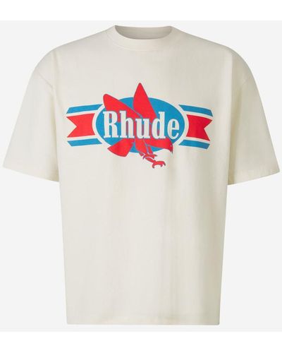 Rhude Chevron Print T-Shirt - White