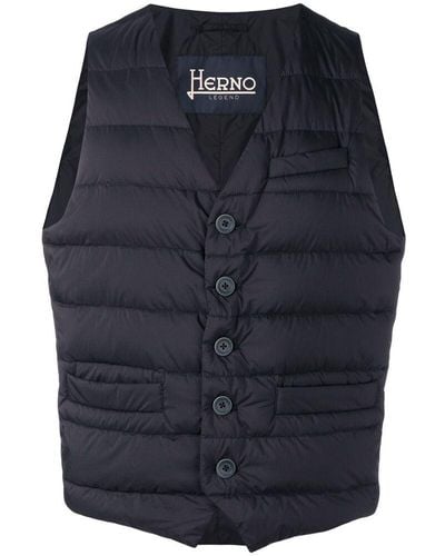 Herno Outwear Waistcoats - Blue