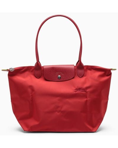 Longchamp Red L Le Pliage Green Bag