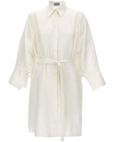 BALOSSA 'Honami' Shirt Dress - White
