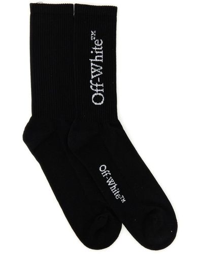 Off-White c/o Virgil Abloh Off- Sock With Logo - Black