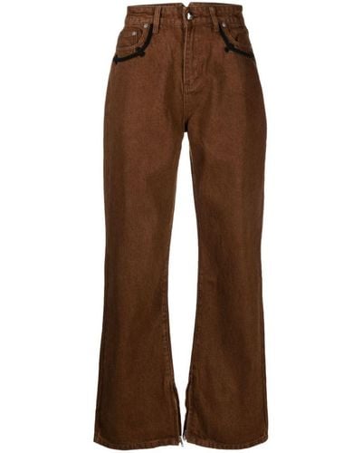 Youths in Balaclava Hussar Jeans Woven Clothing - Brown