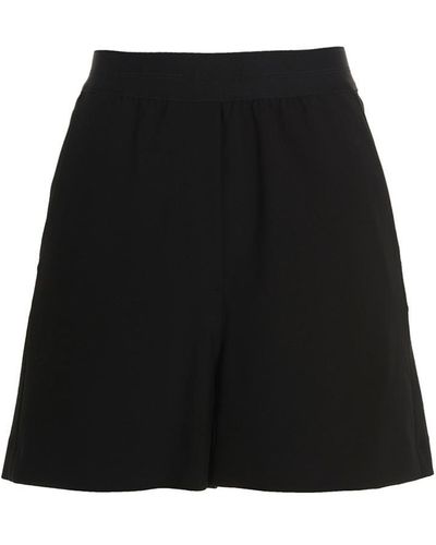 MSGM Logo Wool Bermuda Shorts - Black